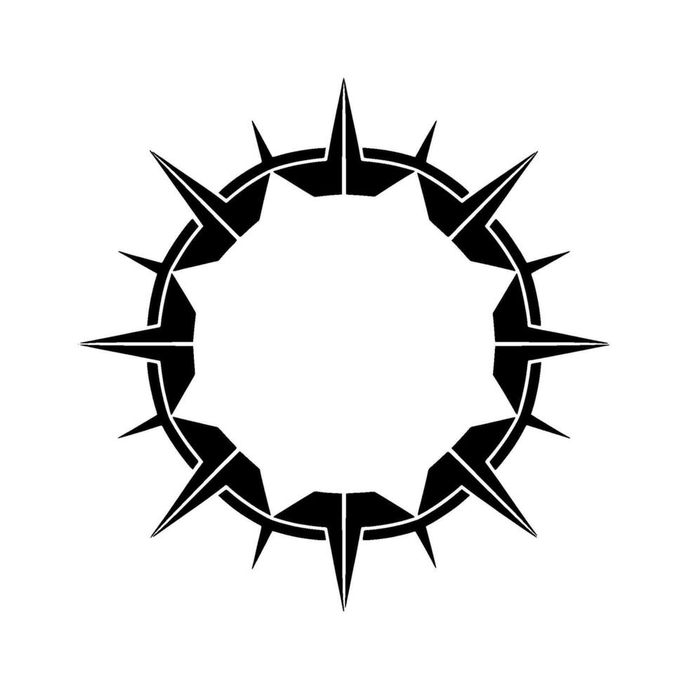 Minimalist Crown of Thorns on White vector