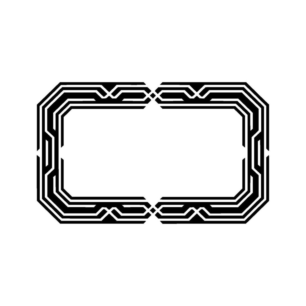 Geometric Frame Minimalist Black and White vector