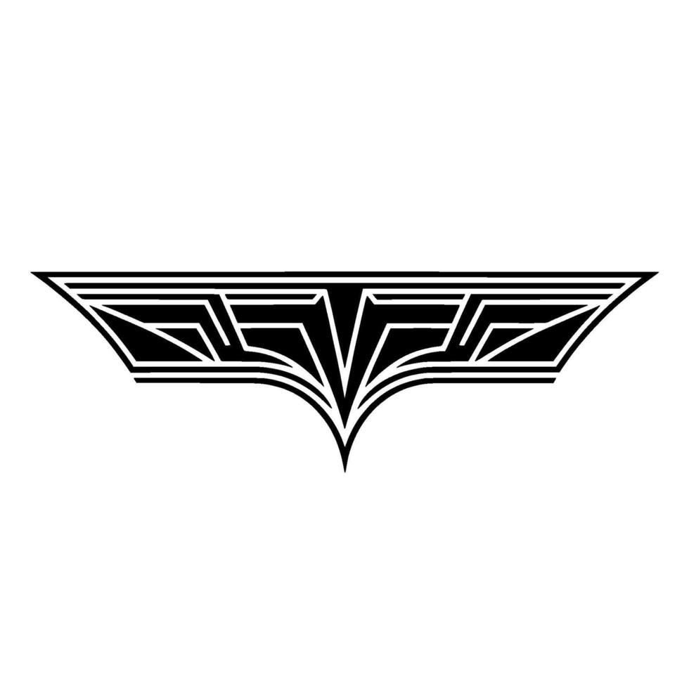 Abstract Geometric Wing-Shaped on White Background vector