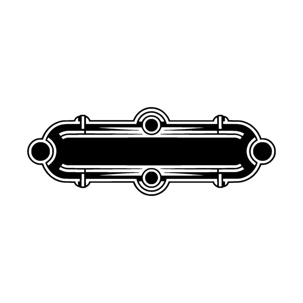 Art Deco Banner , Minimalist Black White vector