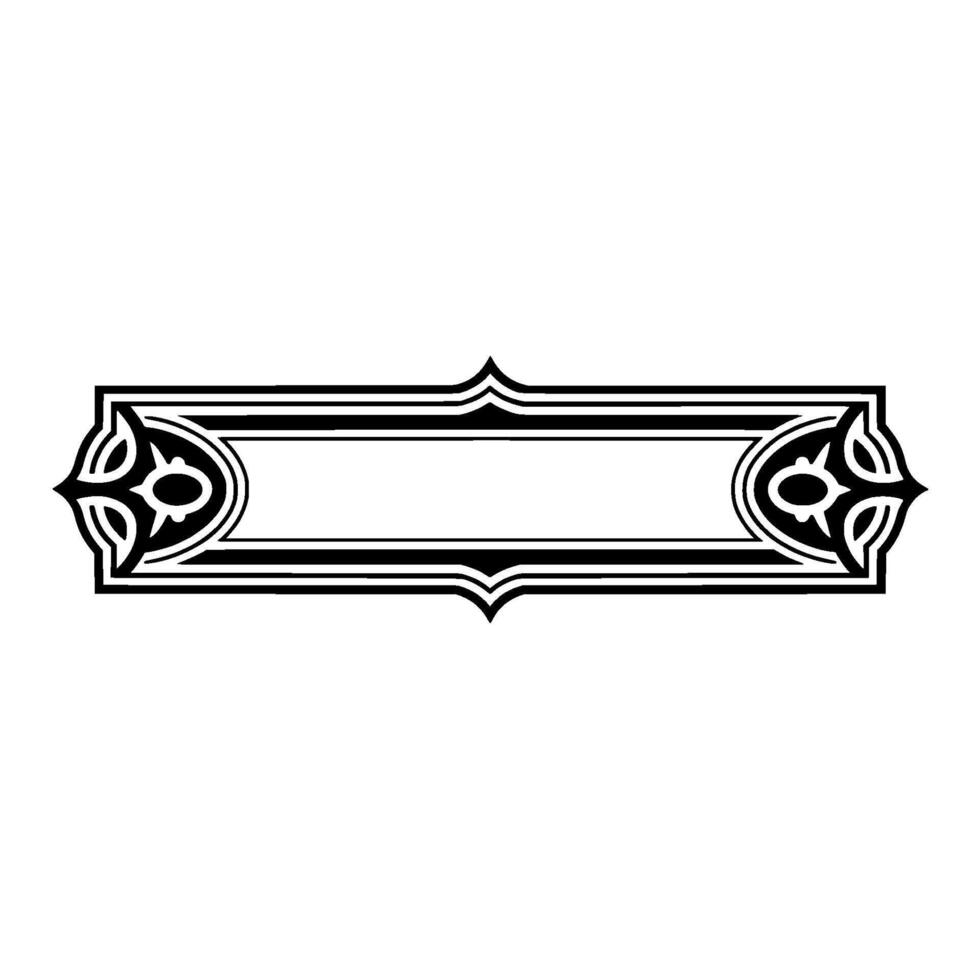 Elegant Black White Decorative Frame - Ornamental , Negative Space vector