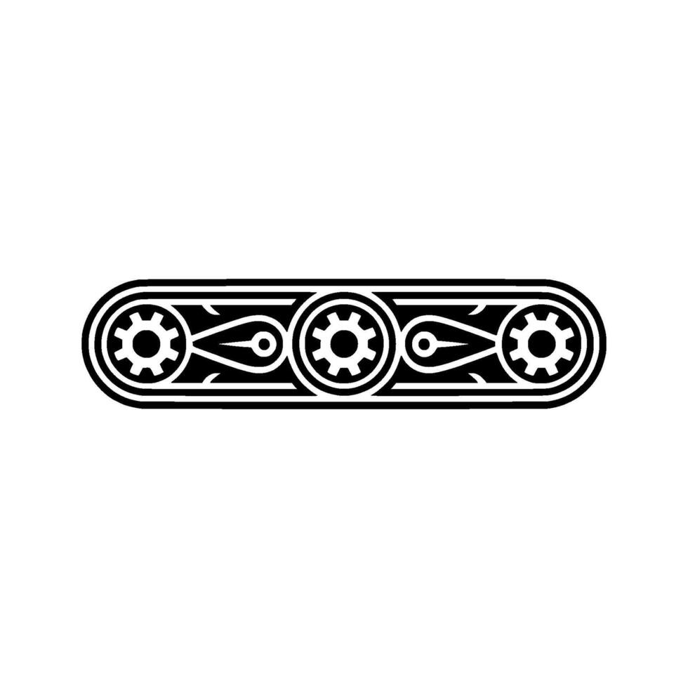 Decorative Gear Element Modern, Geometric on White vector