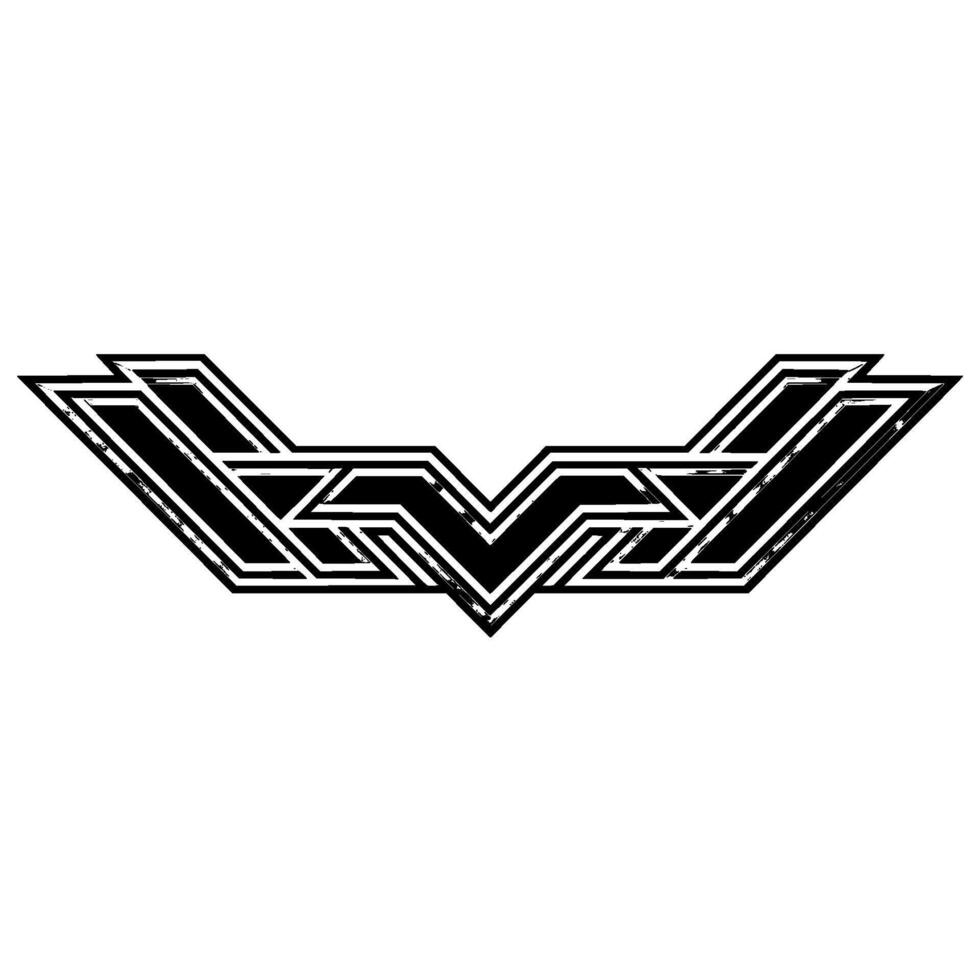 Geometric Art Deco Element on White Background, Shape vector