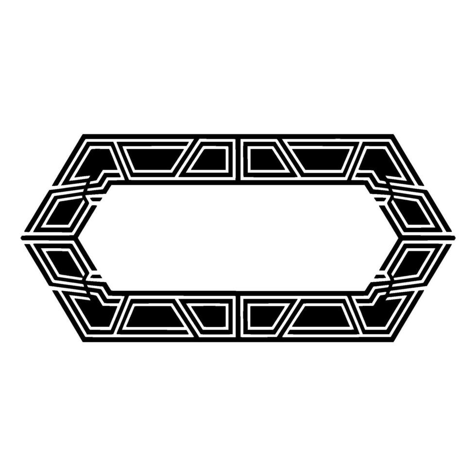 Geometric Black and White Frame, Modern Minimalist , Abstract Border vector