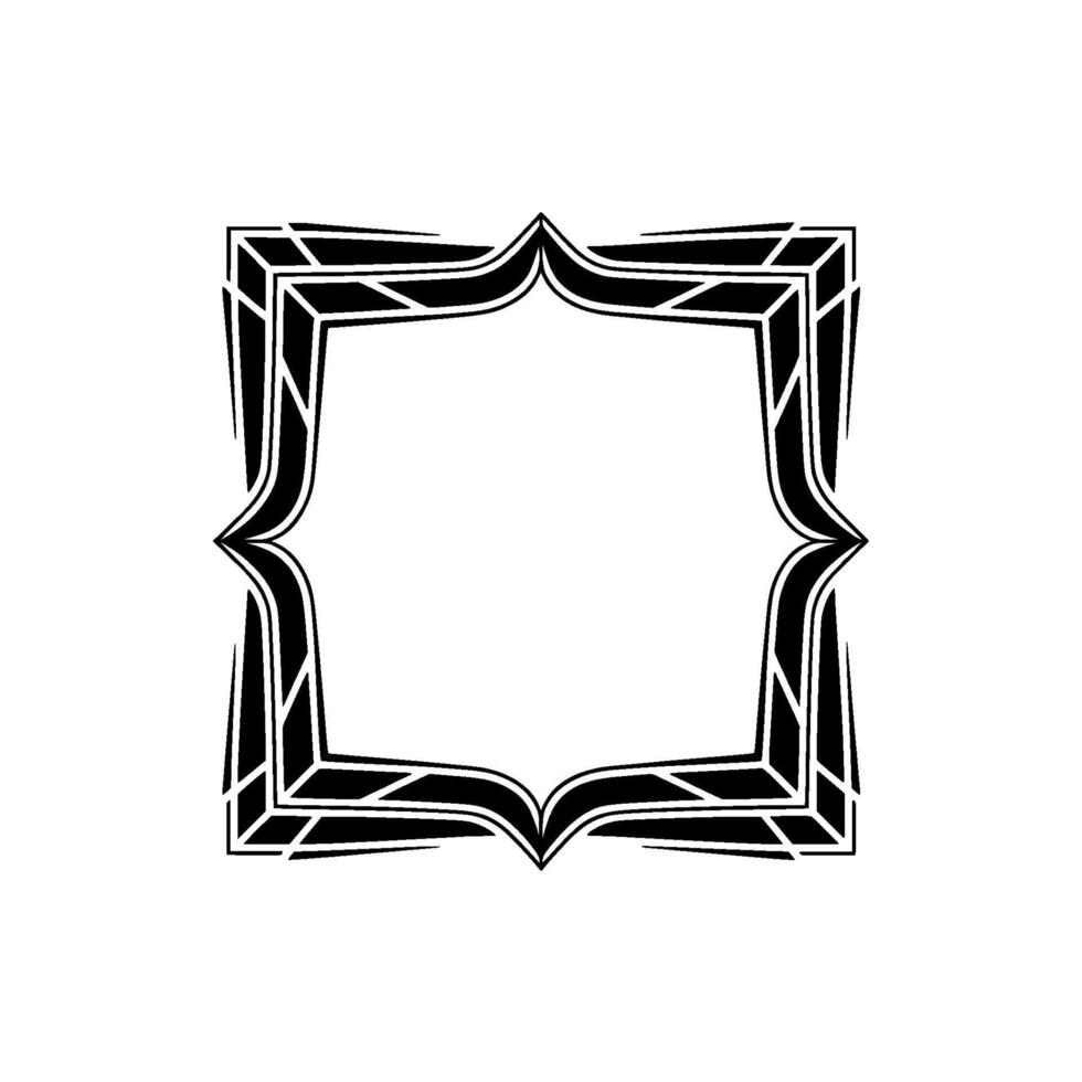 Art Deco Frame in Black and White, Invitation Template vector