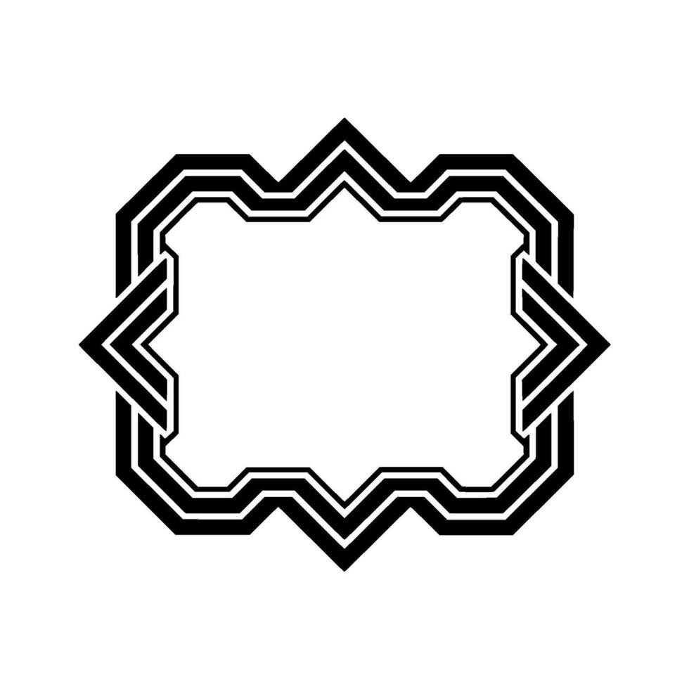 Geometric Black White Frame Modern Element vector