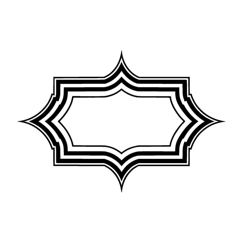 Geometric Frame in Monochrome Modern Elegant vector