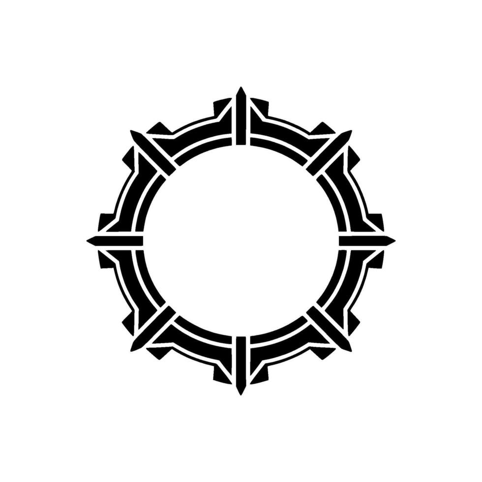Geometric Black and White Frame with Shadows, Minimalist , Decorative Element vector