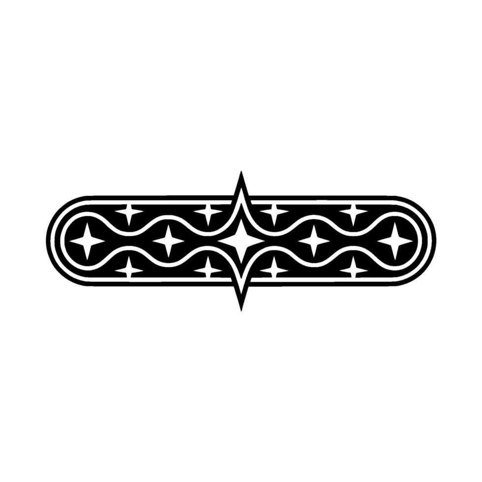 Abstract Geometric Pattern in Black White on White Background vector