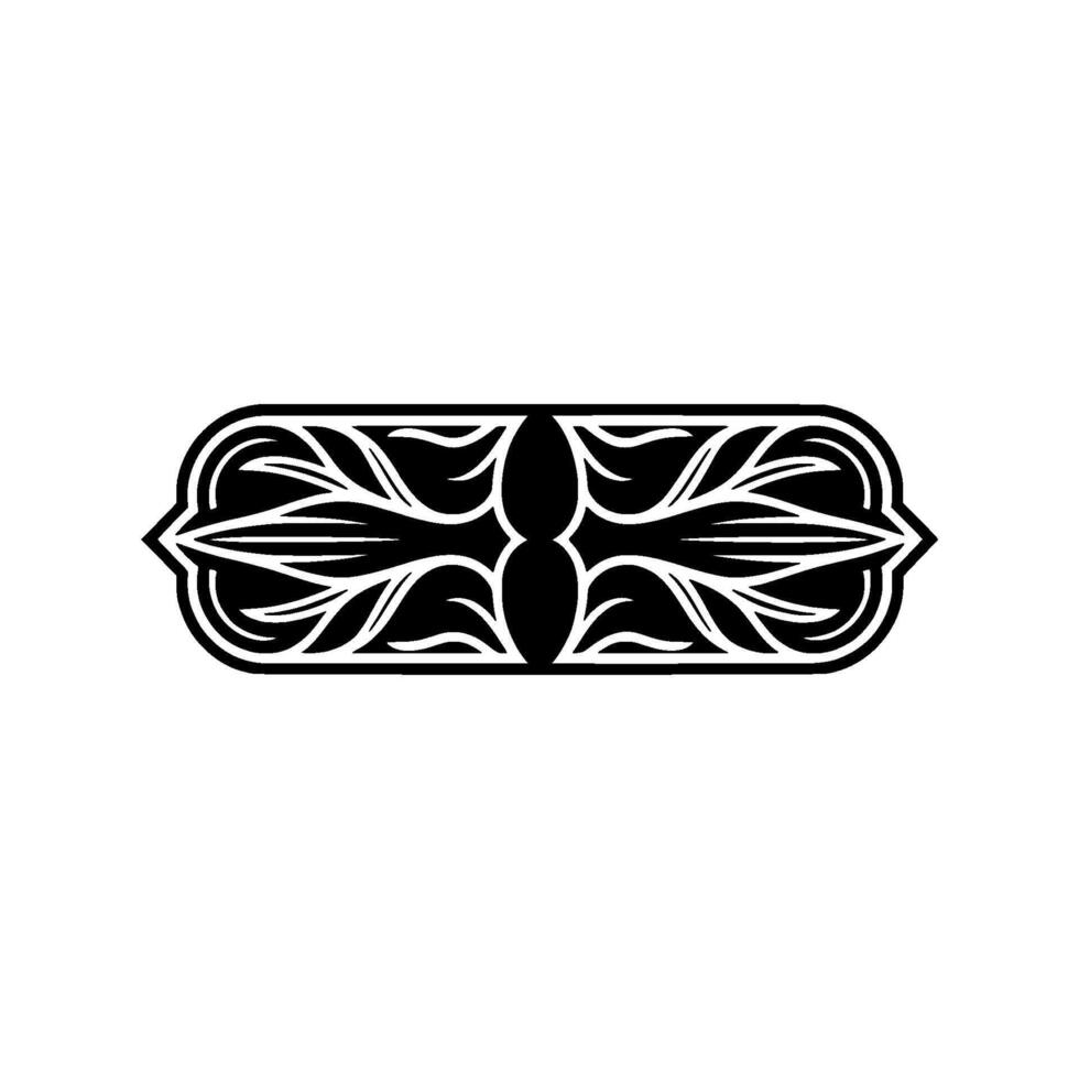 Elegant Black and White Ornament, Modern Botanical vector