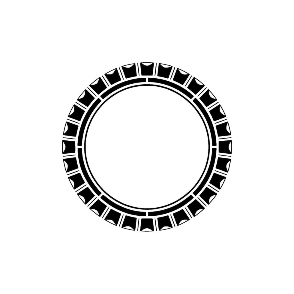 Geometric Mandala in Black and White, Circular Pattern vector