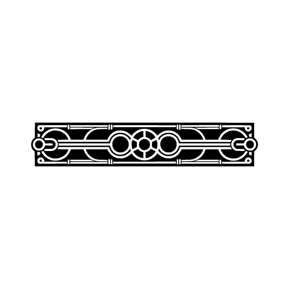 Geometric Art Deco Border Element, Illustration vector