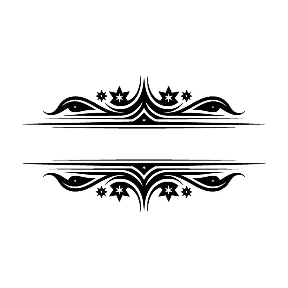 Elegant Ornamental Divider, Black White vector