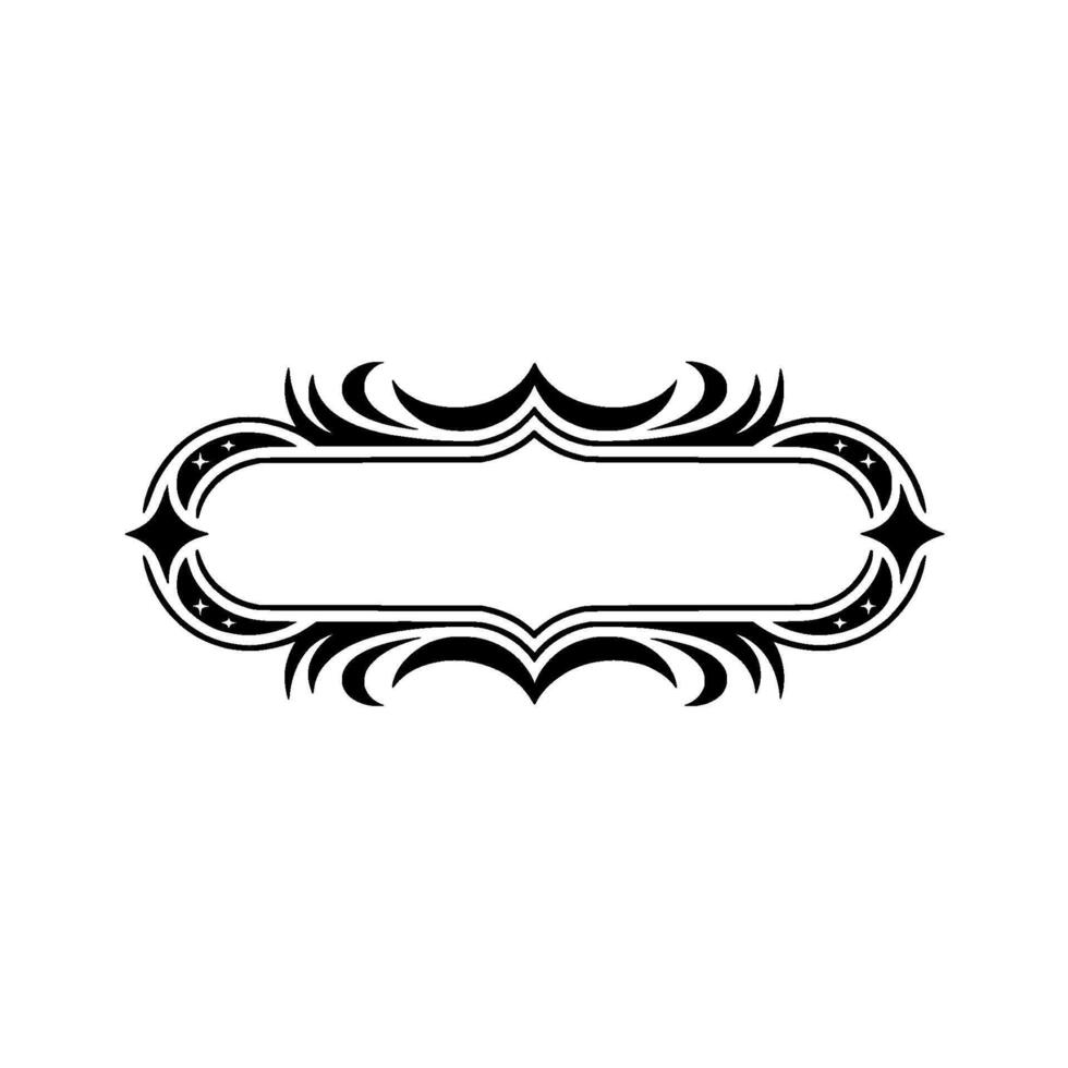 Elegant Black Decorative Frame on Gray Background vector