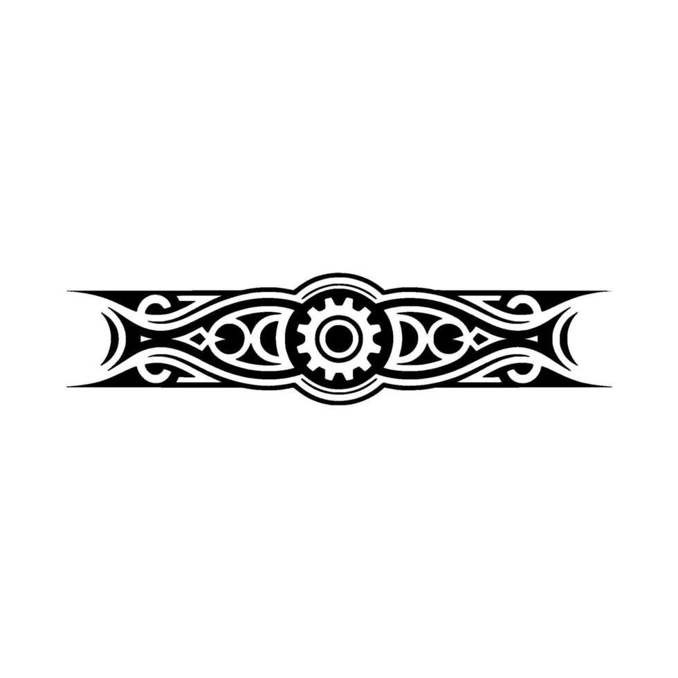 Tribal Gear Element on White Background vector
