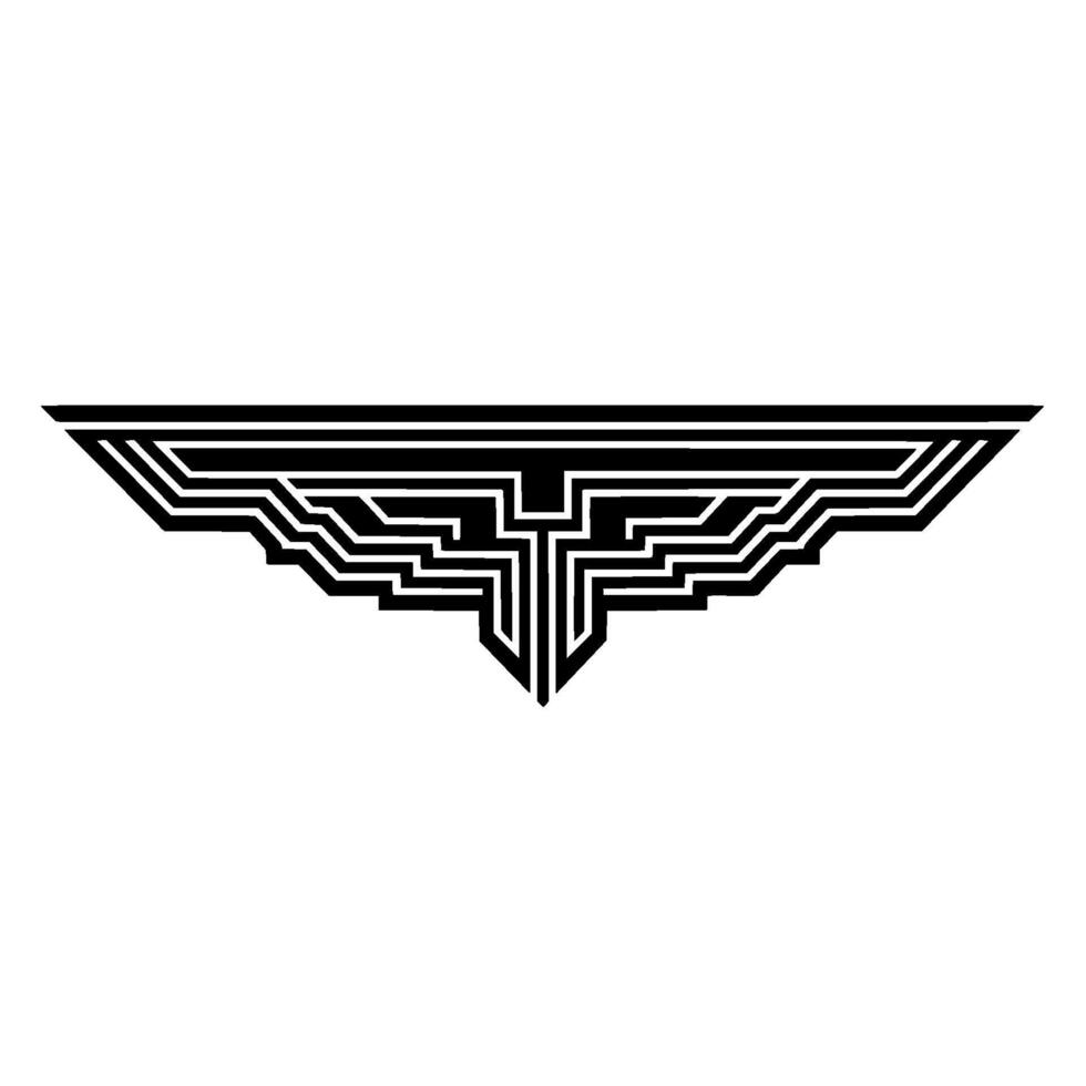 Geometric Abstract - Black Lines on White, Modern vector