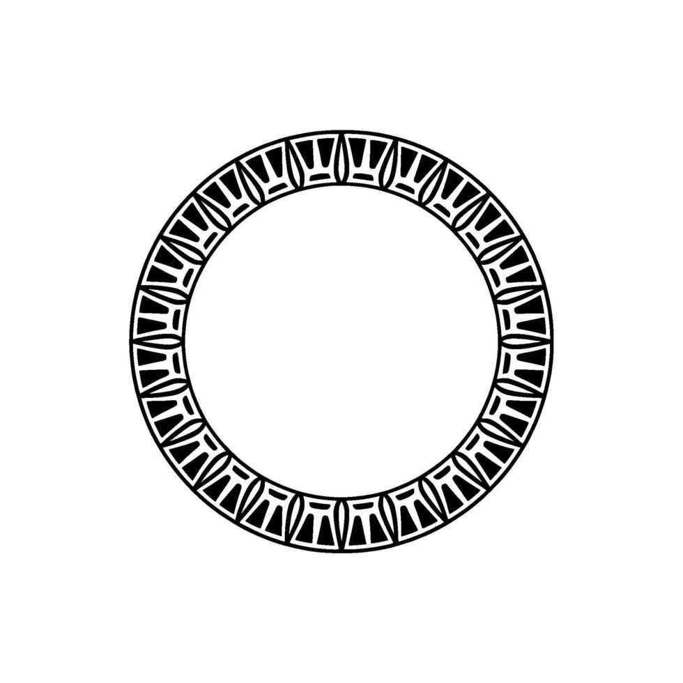 Minimalist Geometric Circle Pattern, Black and White vector