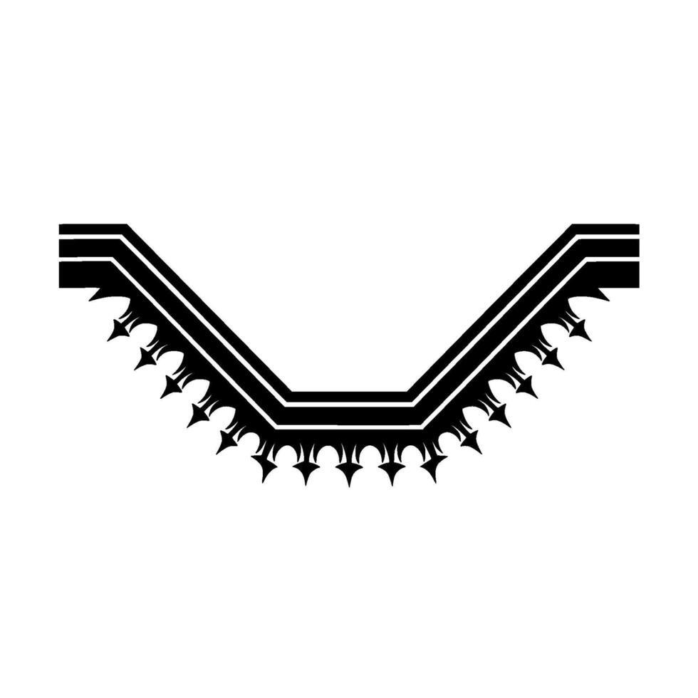 Gothic-Inspired Element Decorative Border on White Background vector