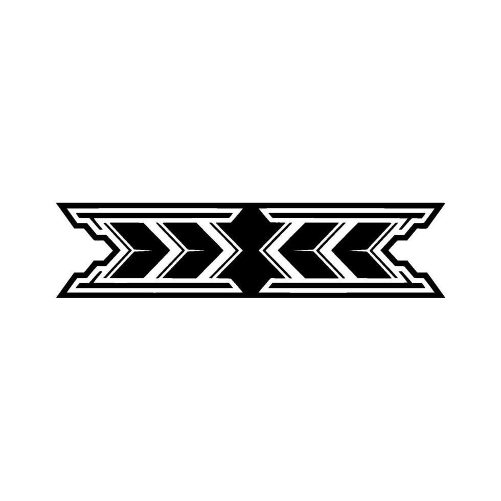 Geometric Arrow Border in Black White, Element vector