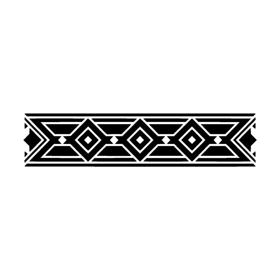 Geometric Pattern Border - Black White Minimalist vector
