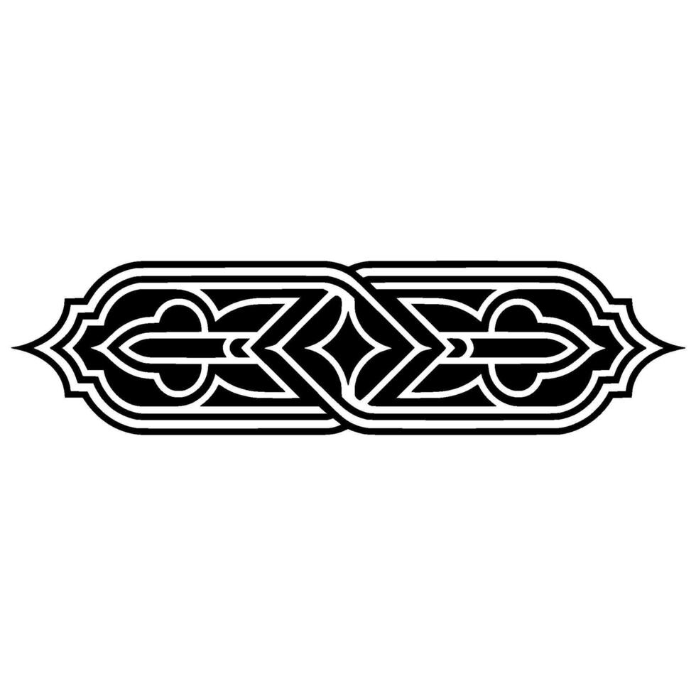 Elegant Black and White Decorative Ornament, Islamic Style vector