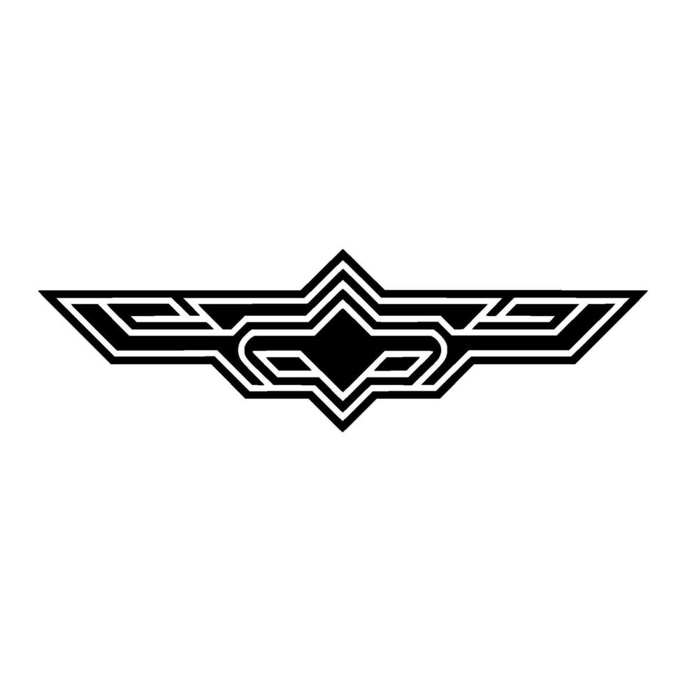 Geometric Wing Abstract Illustration, Minimalist Style vector