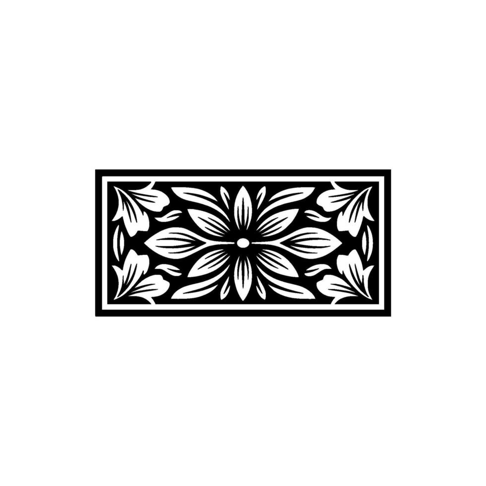 Elegant Floral in Black White on Gradient Background vector