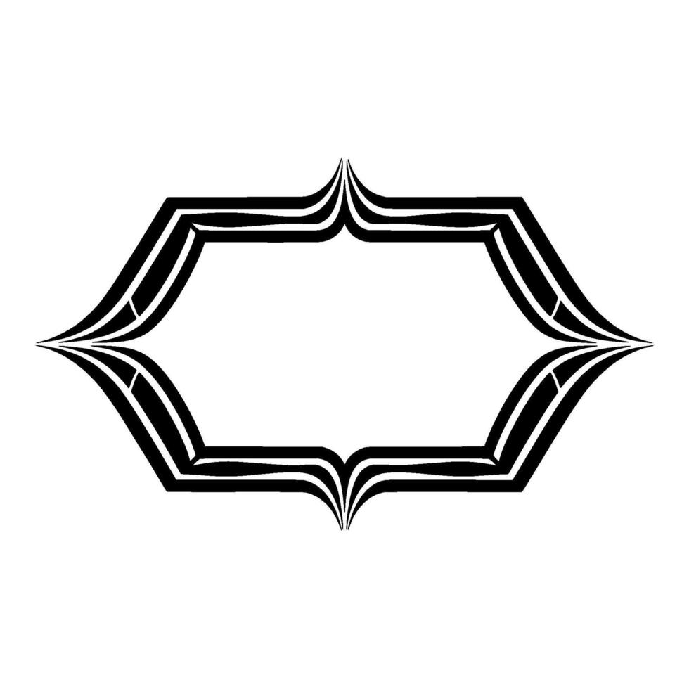 Minimalist Black White Frame , Geometric Border, Clean Style vector