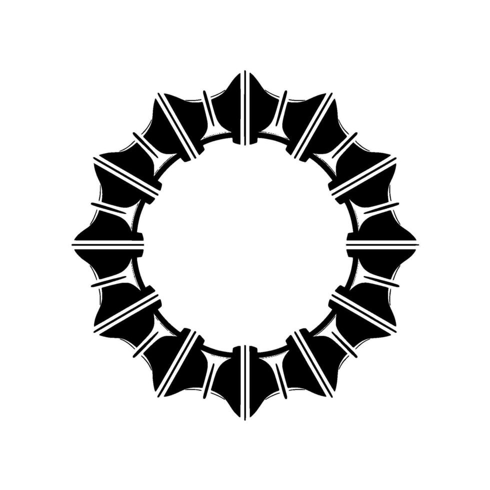 Elegant Black and White Circular Element vector