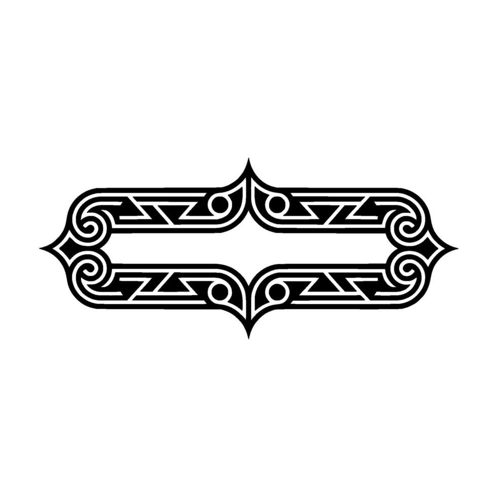 Elegant Black Geometric Frame, Ornament, Abstract vector