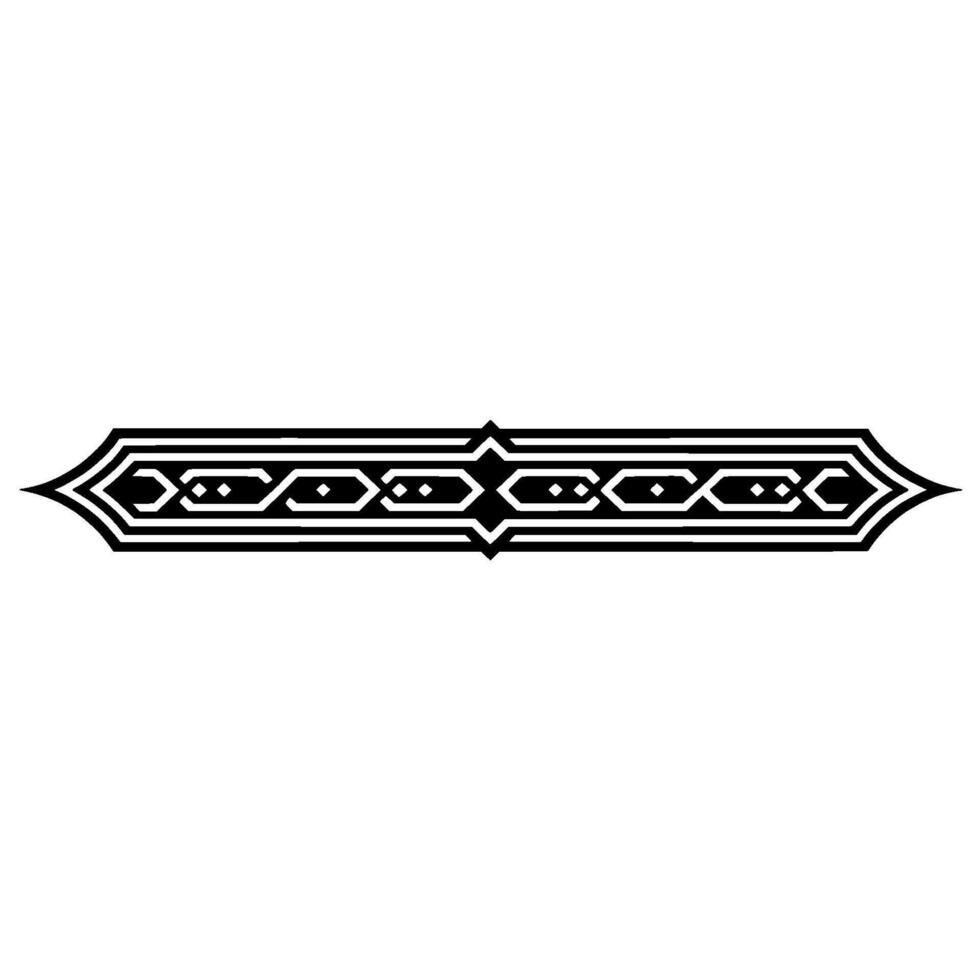 Geometric Black and White Ornament, Element vector