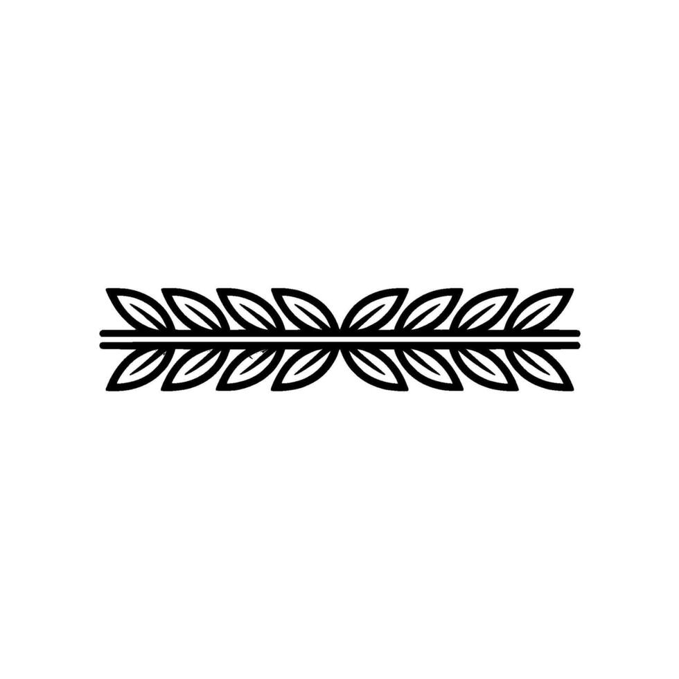 Simple Leafy Laurel Wreath Border on Pale Background vector