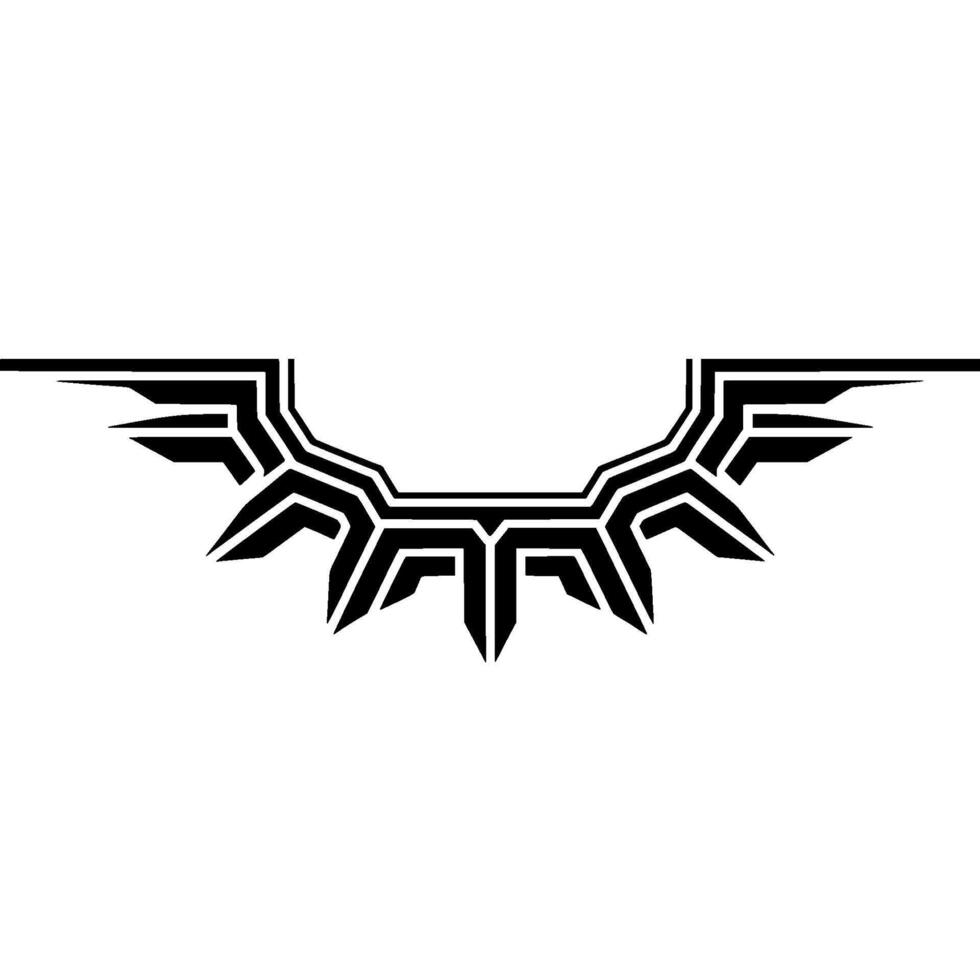 Geometric Black Panther Sunburst on White vector