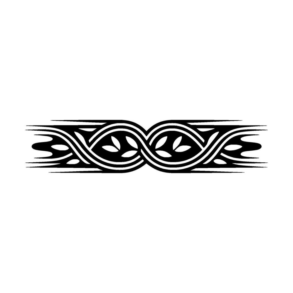 Minimalist Tribal Border Element, Black and White, Graphics vector