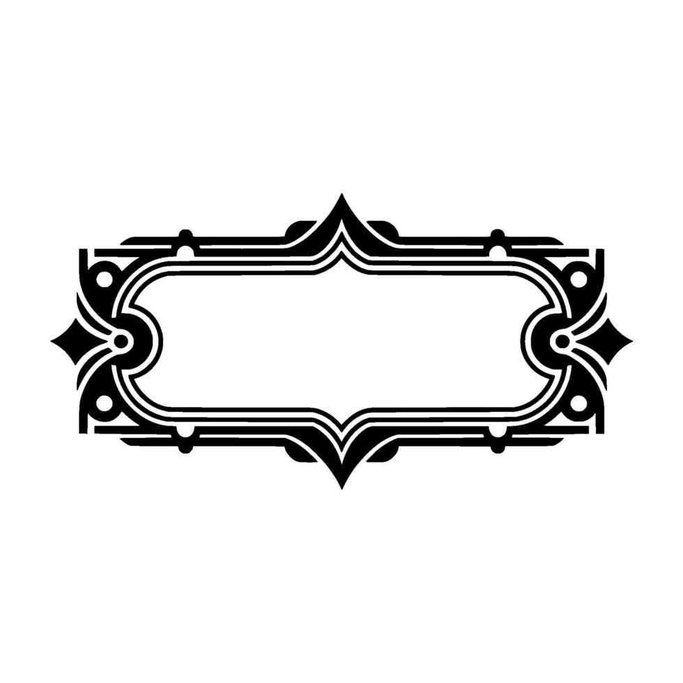 Elegant Ornate Frame , Black White, Illustration vector