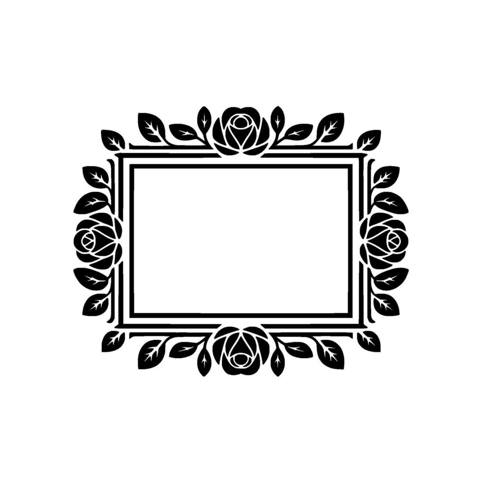 Elegant Floral Frame Illustration vector