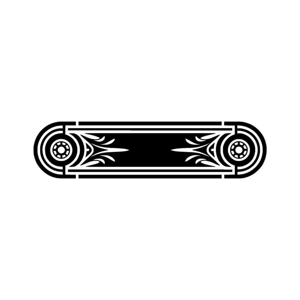 Ornate Art Deco Emblem on White, for vector