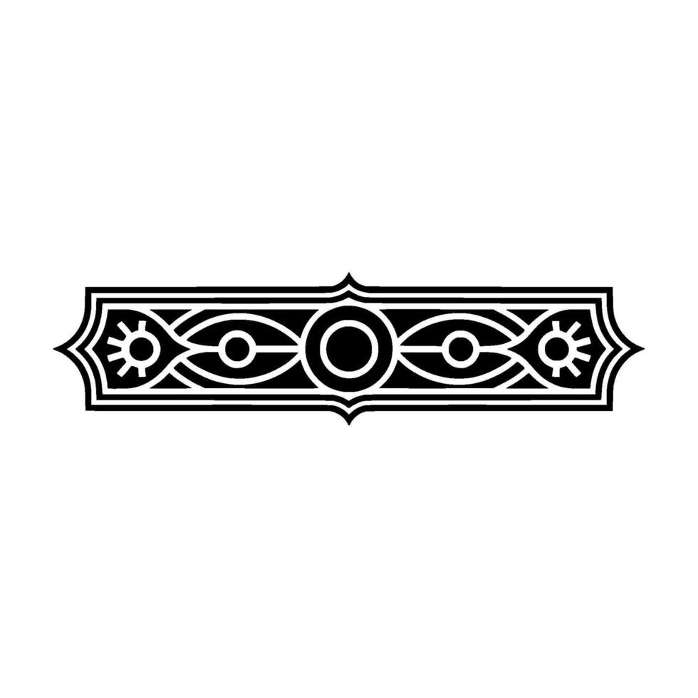 Ornate Black and White Geometric Border vector