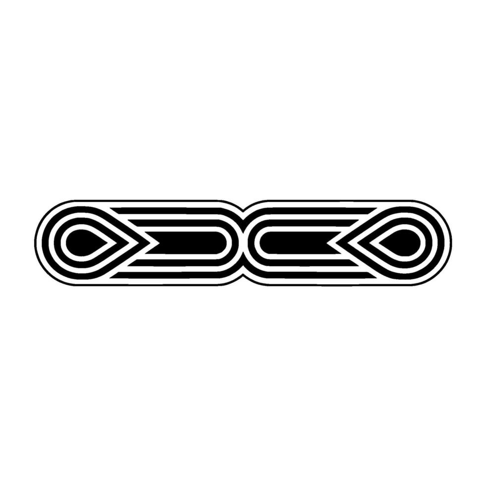 Minimalist Abstract Geometric Ornament in Black and White vector