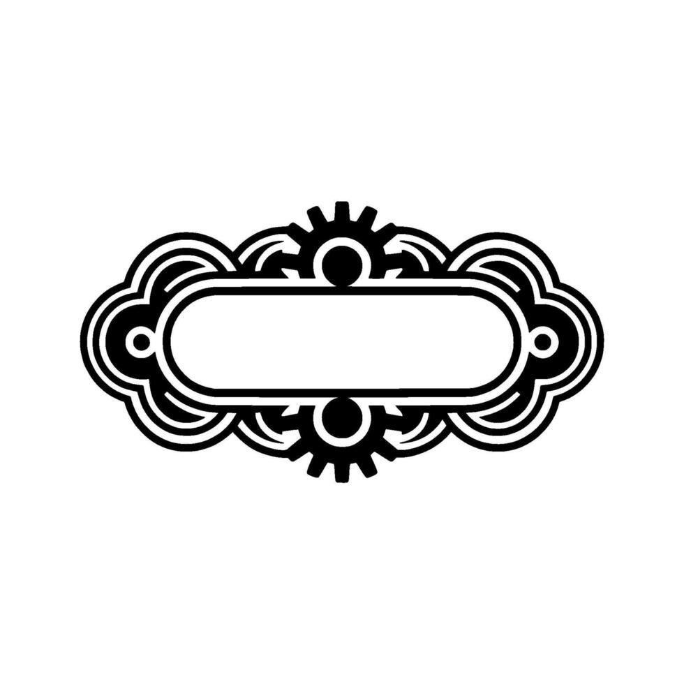 Steampunk-Inspired Decorative LabelBadge Template, Minimalist vector