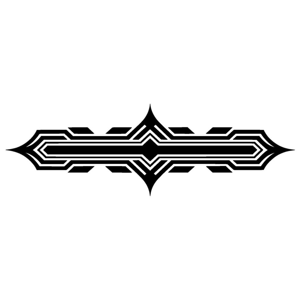 Art Deco Black Ornament on White Background vector