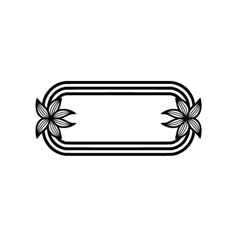 Elegant Floral Frame with Blank Space for Text - Minimalist vector