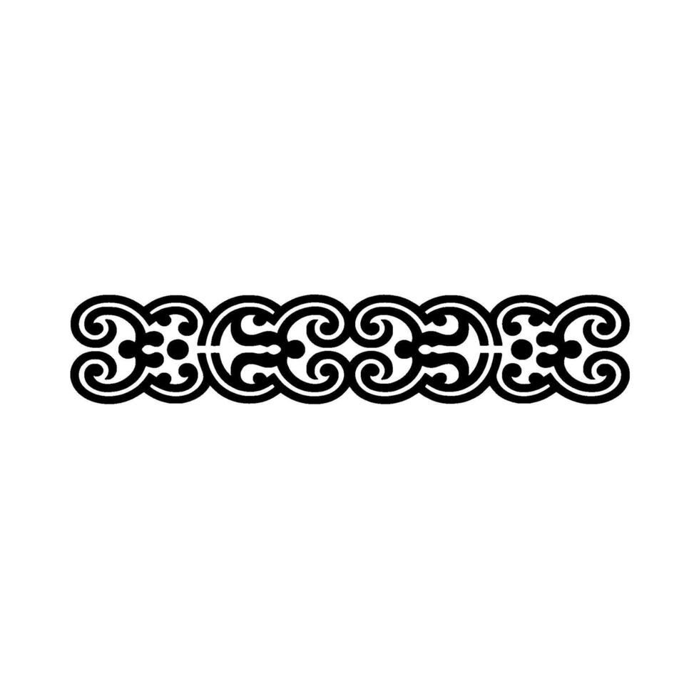 Black Decorative Border - Elegant Swirl Pattern on White Background vector