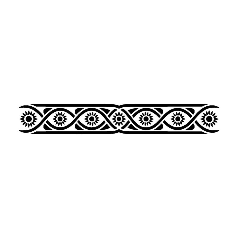 Elegant Black Floral Border Ornament on Gradiant Background vector