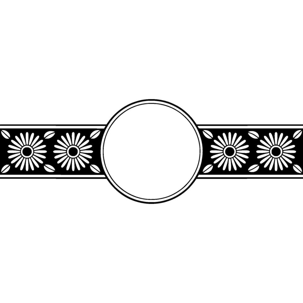 Minimalist Floral Banner with Circle Element vector