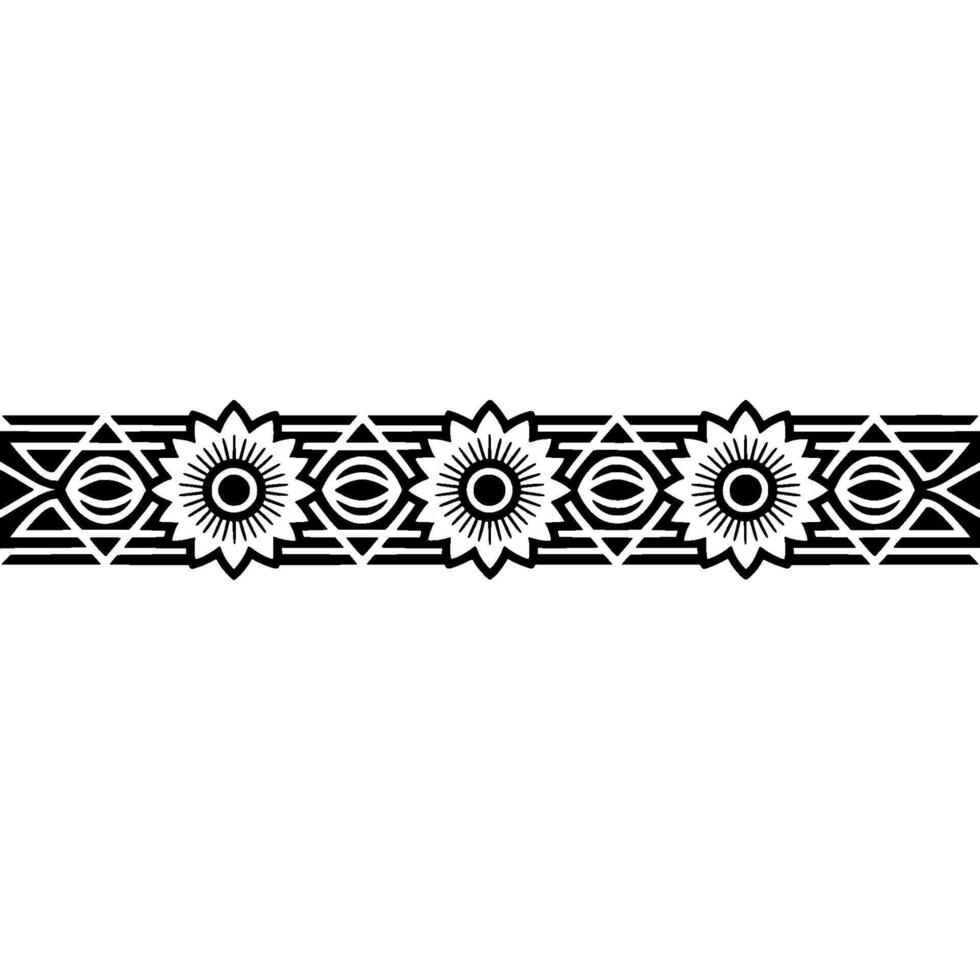 Minimalist Floral Border - Decorative Pattern vector