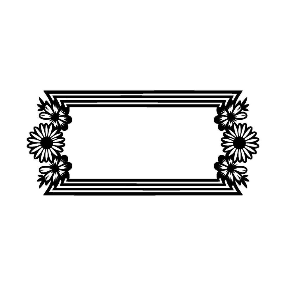 Floral Frame - Minimalist Daisy for Invitations Cards vector