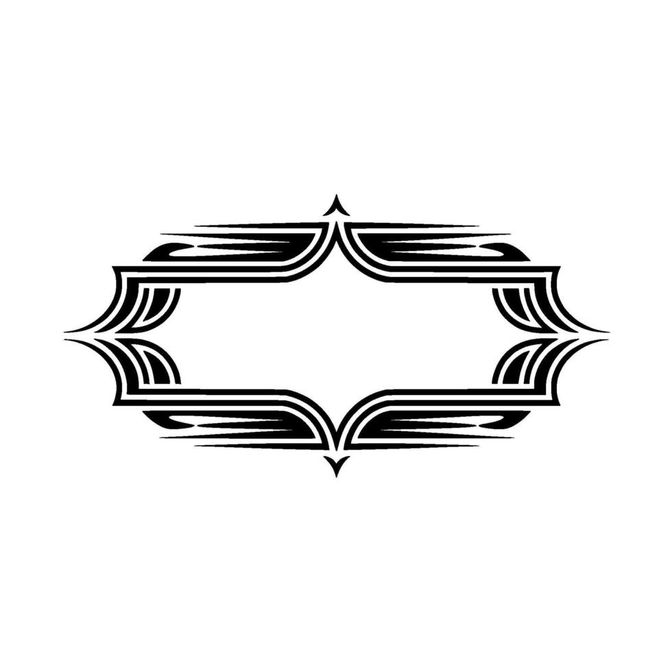 Elegant Black and White Ornamental Frame, Border vector