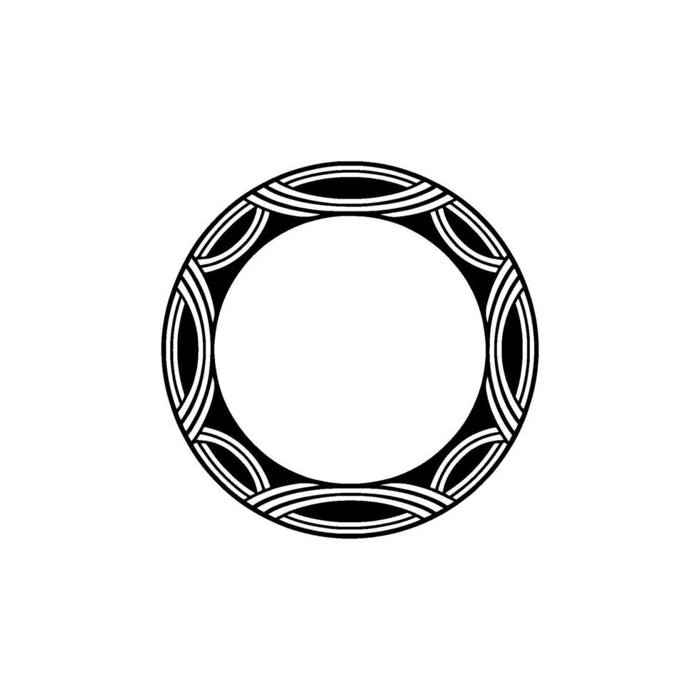 Geometric Circular Border on Light Background vector