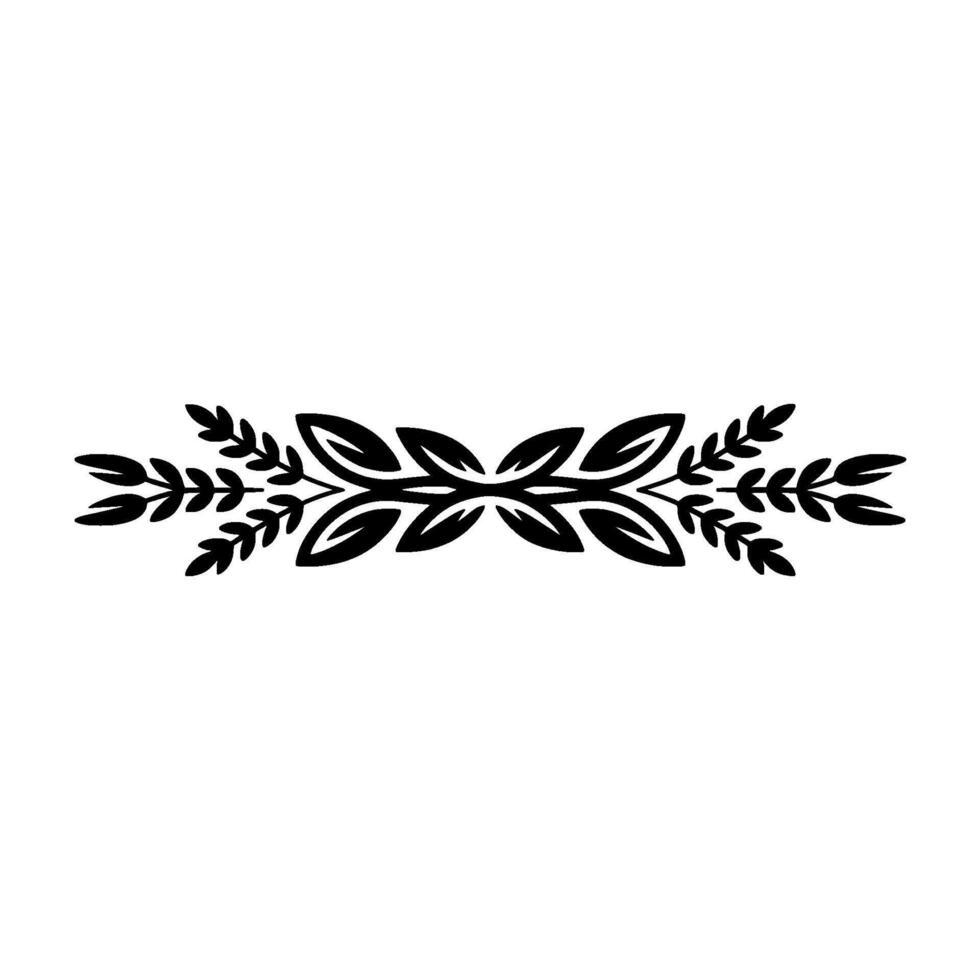Minimalist Leaf Ornament Element for Decoration vector